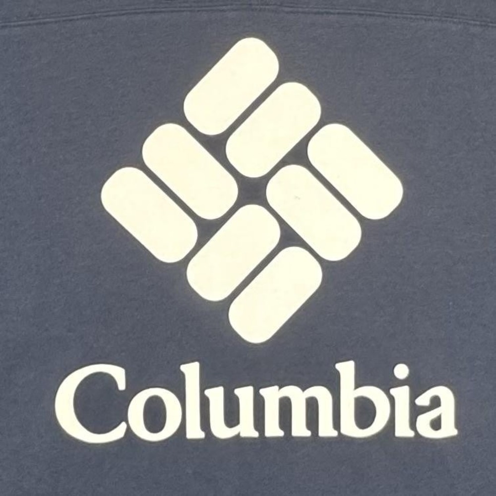 Columbia Hoodie Mens XL Blue Omni-Shade Big Logo Pullover Outdoor Sweatshirt - Picture 2 of 10